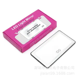 Espejo de Maquillaje LED para Auto: ¡Belleza en Movimiento! - Espejo de maquillaje carro Táctil Led