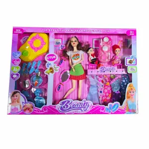 Muñeca Chef Cocina Mesa Niños Moda Acces