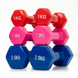 Kit De Mancuernas Encauchetadas De 10 Kg