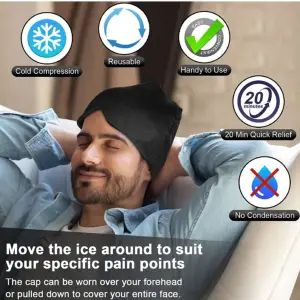 Gorro de masaje para alivio de la migrañ