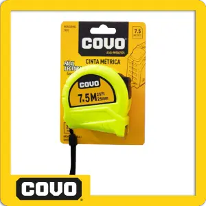 FLEXOMETRO 7.5M PLASTICO NEON AMARILLO