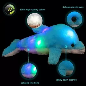 Peluche De Delfín Con Luz Led