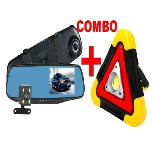 Camara Espejo Retrovisor + Triangulo Luz