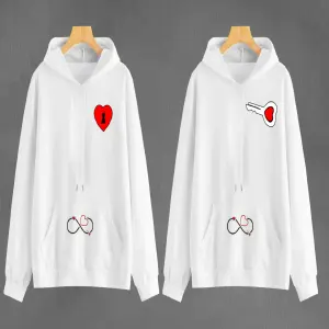 Buzo, Buso Hoodie Pareja Candado y llave