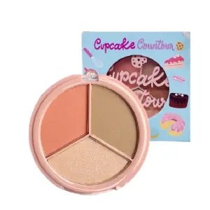 Kit contorno, iluminador y rubor cupcake