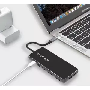 Hub Tipo C 8 En 1 Hdmi 4k Lan 1000mbps