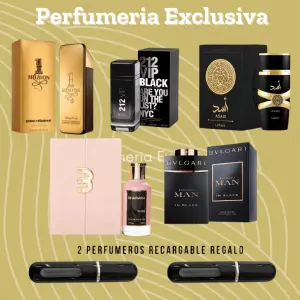 Kit 5 perfumes + 2 perfumeros