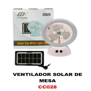 ventilador solar de mesa