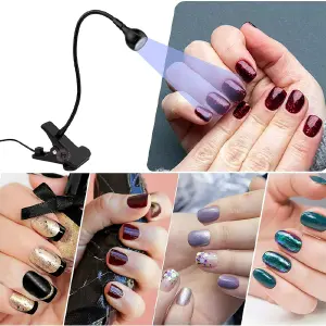 Mini lampara de uñas press on flexible