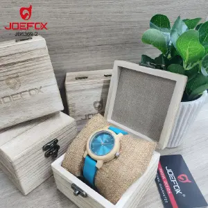 JB6369 RELOJ JOEFOX BAMBU CUERO ESTUCHE