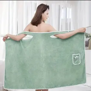 Toalla Tipo Bata Falda Microfibra: Suave, Absorbente y Cómoda - TOALLA TIPO BATA FALDA MICROFIBRA