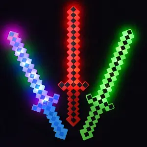 Juguete Espada Minecraft Pixel LED