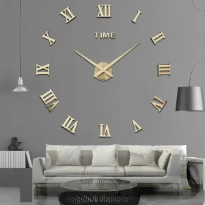 RELOJ DE PARED 3D 100CMX100CM 019DORADO