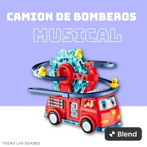 CARRO BOMBEROS CON PISTA
