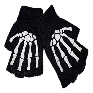 Guantes Calaveras Huesos Esqueletos