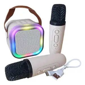 Parlante Karaoke 2 microfonos K12