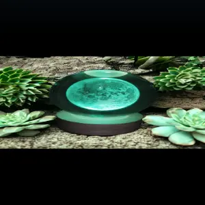 Lampara 3d  de cristal  8 cm