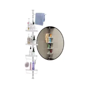 Organizador baño esquinero con 4 nivele