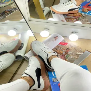 TENIS PALERMO BLANCO X NEGRO