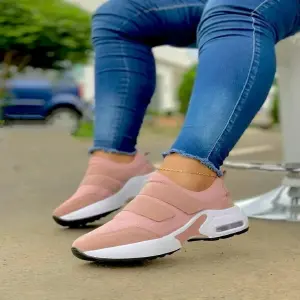Tenis Doble Cierre Rosado Sin Marca