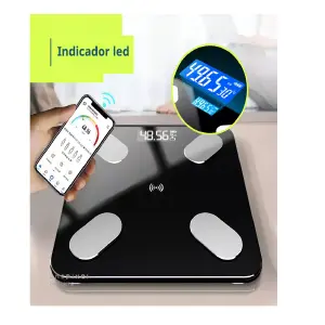Bascula Bluetooth en vidrio Digital