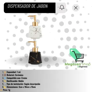 DISPENSADOR DE JABON DE BAÑO