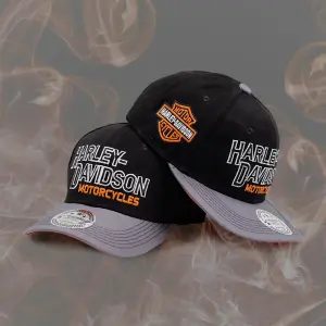 Gorra curva Harley Davidson negra vis gr