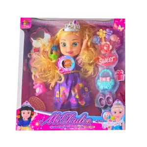 Muñeca Princesa Vestido Violeta Cuento
