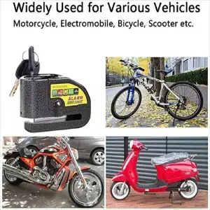 Candado Para Moto Freno De Disco + Alarm