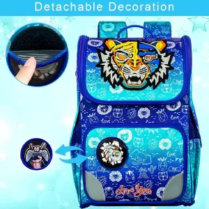 Juego morral de 3 piezas azul tigre