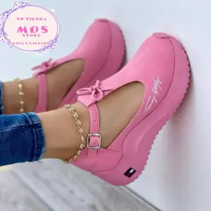 Tenis Casuales Para Dama Rosado Sba