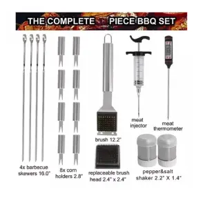 Set Parrilla Bbq 29 Piezas Con Maletin
