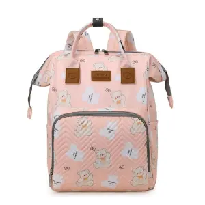 Pañalera Bebe Morral Impermeable Rosa