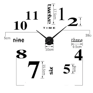 Reloj Pared 3D Moderno Grande Decorativo