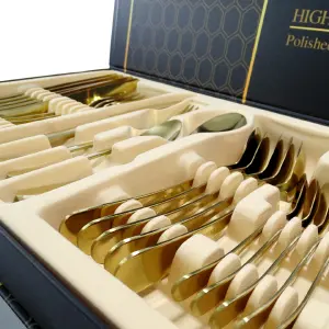 Set de 24 cubiertos lujosos