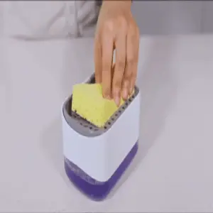 DISPENSADOR JABON LIQUIDO LOZA + ESPONJA