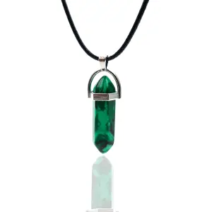 Collar Cuarzo Malaquita Pendulo Energeti