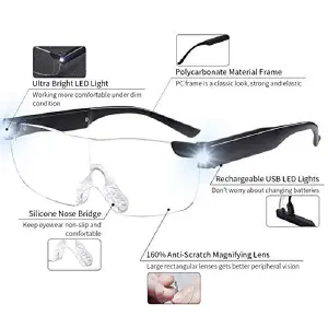 Gafas con luz led