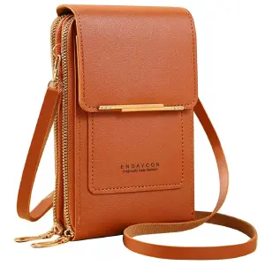 Bolso Billetera Cuero Suave Con Pantalla