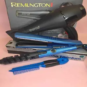 PLANCHA SECADOR RIZADORA Y PEINILLA NANO