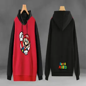 Buzo Buso,hoodies Hombre mario bros rojo