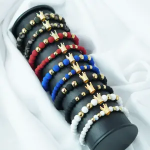 PULSERA PAREJA NEOPRENO CORONA 2X1