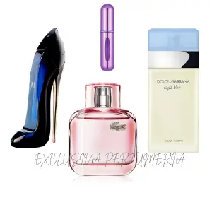 Lacoste S+light blue+good girl+perfumero