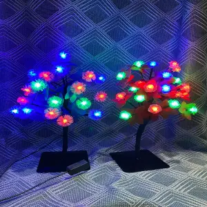 Arbol Chamizo Navideño Luz Led Flores 35