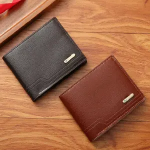 Billetera sencilla para hombre en PU
