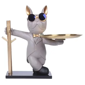 Escultura Perro Gafas Estatua Adorno