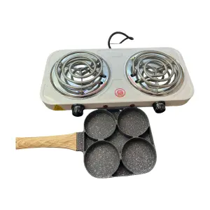Estufa Electrica Doble &Sarten 4 Puestos