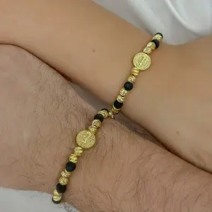 Pulsera de Pareja con Símbolo de San Ben