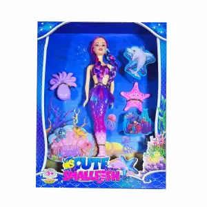 Muñeca Sirena Mundo Acuatico Animales Ju