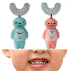 Cepillo de Dientes Eléctrico de Silicona para Niños: ¡Diversión y Limpieza! - Cepillo Dientes Silicona Eléctrico Niños